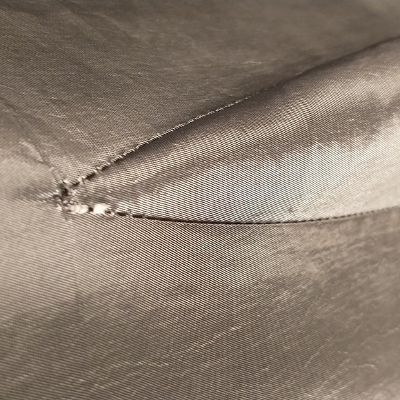 Silver Pewter Maxi Skirt Trumpet Flare Floor Length Vintage 90s Evening Party 14 - Picture 5 of 11